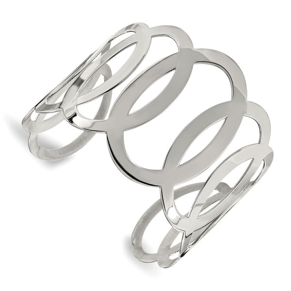 Stainless Steel Polished 58.00mm Cuff Bangle