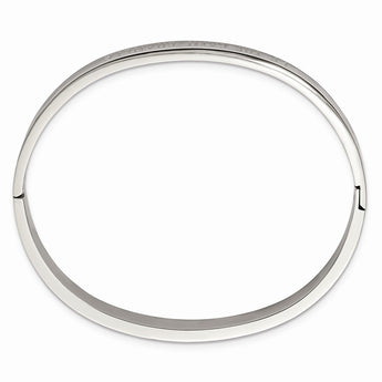 Stainless Steel Polished Be the Game Changer 6mm Hinged Bangle