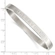 Stainless Steel Polished Say Yes to New Adventures 6mm Hinged Bangle