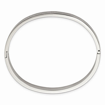 Stainless Steel Polished If Not Now When 6mm Hinged Bangle