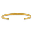 Stainless Steel Yellow IP-plated Love you to the Moon CZ 3mm Cuff Bangle