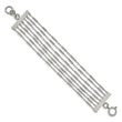 Stainless Steel Polished Multi Strand 7.5in Bracelet