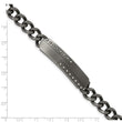 Stainless Steel Matte Finish Gun Metal IP-plated 9in ID Bracelet