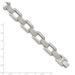 Stainless Steel Polished Square Open Link 8.5 inch Bracelet