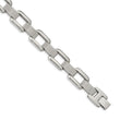 Stainless Steel Polished Square Open Link 8.5 inch Bracelet