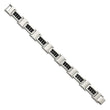 Stainless Steel Polished Black IP Link Bracelet