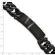 Stainless Steel Brushed Black IP ID Link Bracelet
