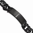 Stainless Steel Brushed Black IP ID Link Bracelet