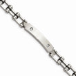 Stainless Steel Polished Black IP-plated CZ Bracelet