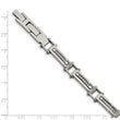 Stainless Steel Polished CZ w/.50in ext. Link Bracelet