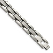 Stainless Steel Brushed Textured Black IP 8 in. w/.50in ext. Link Bracelet