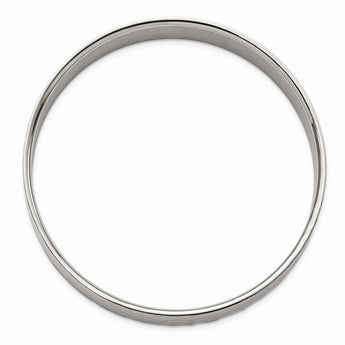 Stainless Steel Polished and Brushed Hammered Bangle