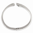 Stainless Steel Polished with CZ Hinged Bangle
