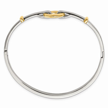 Stainless Steel Polished Yellow IP-plated Bangle