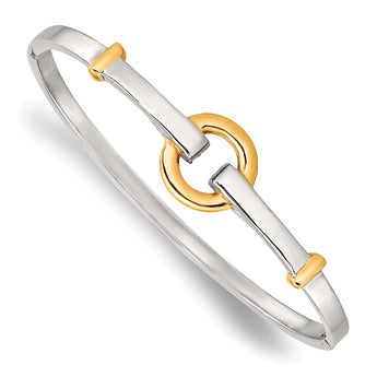 Stainless Steel Polished Yellow IP-plated Bangle