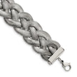 Stainless Steel Polished Braided with 1.25in ext. Bracelet