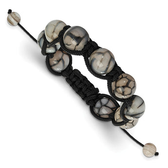 Dyed Agate Adjustable Macrame Bracelet