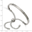 Stainless Steel Polished Bar Adjustable Bracelet