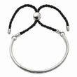 Stainless Steel Polished Bolo/Friendship Adjustable Bracelet