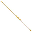 Stainless Steel IP-plated Yellow CZ Enjoy the little w/1.5in ext Bar Bracel