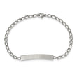 Stainless Steel Polished Curb Chain 8.5in ID Bracelet