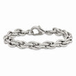 Stainless Steel Polished Textured Fancy Rope 8in Bracelet