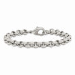Stainless Steel Polished Textured Link 8.25in Bracelet