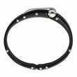 Stainless Steel Black PVC and Black IP-plated Hinged Bangle