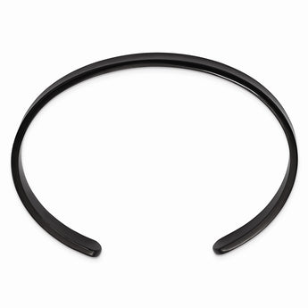 Stainless Steel Black IP-plated Cuff Bangle
