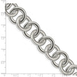 Stainless Steel Polished Circle Link 7.5 inch w/ 1inch ext Bracelet
