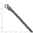 Stainless Steel Antiqued Box Chain 8.5 inch Bracelet