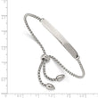 Stainless Steel Polished Adjustable ID Bracelet