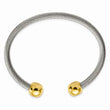 Stainless Steel Yellow IP-plated Cuff Bangle