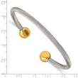 Stainless Steel Yellow IP-plated Cuff Bangle