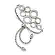 Stainless Steel Polished w/Preciosa Crystal Adjustable Bracelet
