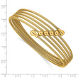 Stainless Steel Polished Yellow IP-plated Flexible Coil Bangle