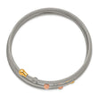 Stainless Steel Polished Rose and Yellow IP-plated Flexible Coil Bangle