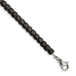 Stainless Steel Brushed and Polished Hematite 7in w/1.25in ext Bracelet