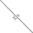 Stainless Steel Polished with Swarovski Crystals 7.5in w/1in ext. Star Brac