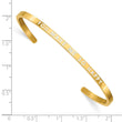 Stainless Steel Polished Yellow IP w/Enamel/Crystal SO HAPPY Cuff Bangle