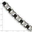 Stainless Steel Black IP-plated 8in Bracelet