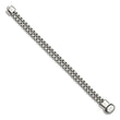 Stainless Steel Polished and Textured  Rolo Link 8.75in Bracelet
