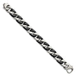Stainless Steel Polished Black IP-plated 8.75in Bracelet