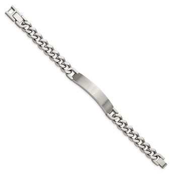 Stainless Steel Brushed and Polished w/.5in ext 8.5in ID Bracelet