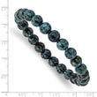 African Pine Agate Beaded Stretch Bracelet