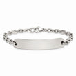 Stainless Steel Polished Cable Chain 7in ID Bracelet