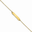 Stainless Steel Polished Yellow IP-plated 7in Small ID Bracelet
