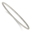 Stainless Steel Polished Textured 2mm Slip on Bangle