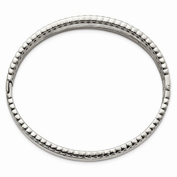 Stainless Steel Polished 9.25mm Hinged Bangle