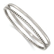 Stainless Steel Polished 9.25mm Hinged Bangle